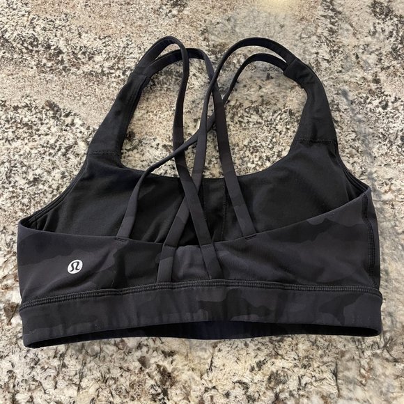 Lululemon Sports Bra Size 6 Black Camo - Picture 2 of 2